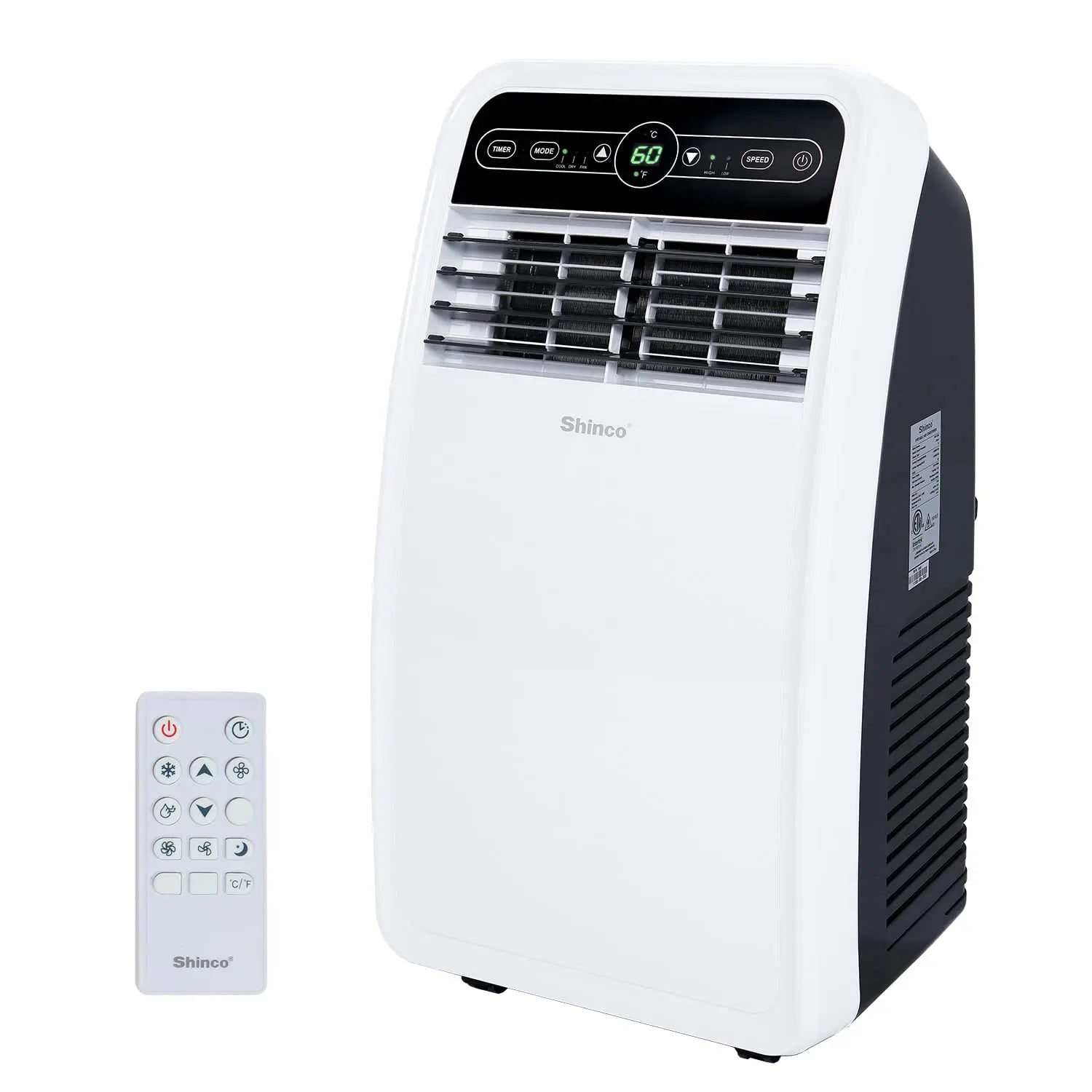 Versatile Portable AC Unit with 8,000 BTU Cooling & Dehumidifier for Year-Round Comfort