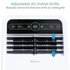 Versatile Portable AC Unit with 8,000 BTU Cooling & Dehumidifier for Year-Round Comfort