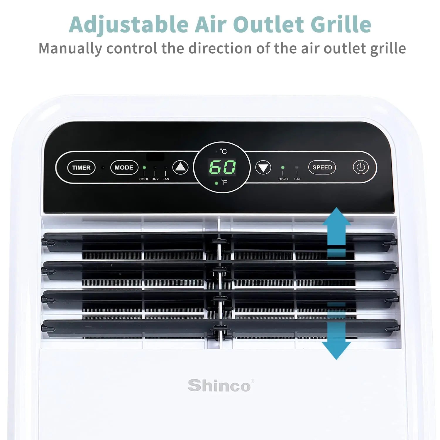 Versatile Portable AC Unit with 8,000 BTU Cooling & Dehumidifier for Year-Round Comfort