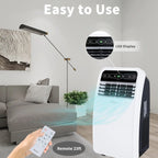 Versatile Portable AC Unit with 8,000 BTU Cooling & Dehumidifier for Year-Round Comfort