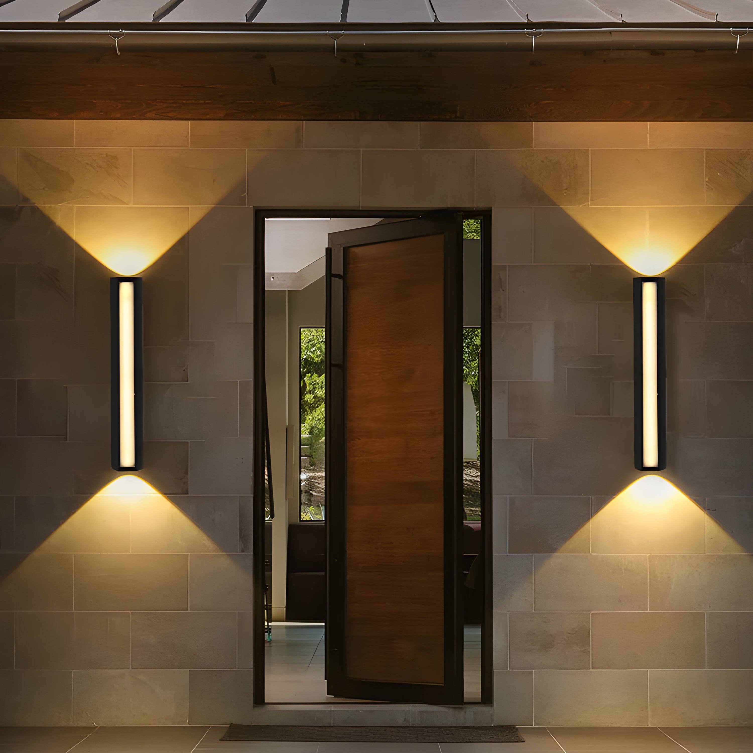 VertaStone | Sleek Modern Outdoor Wall Lights with Energy-Efficient LED Bulbs