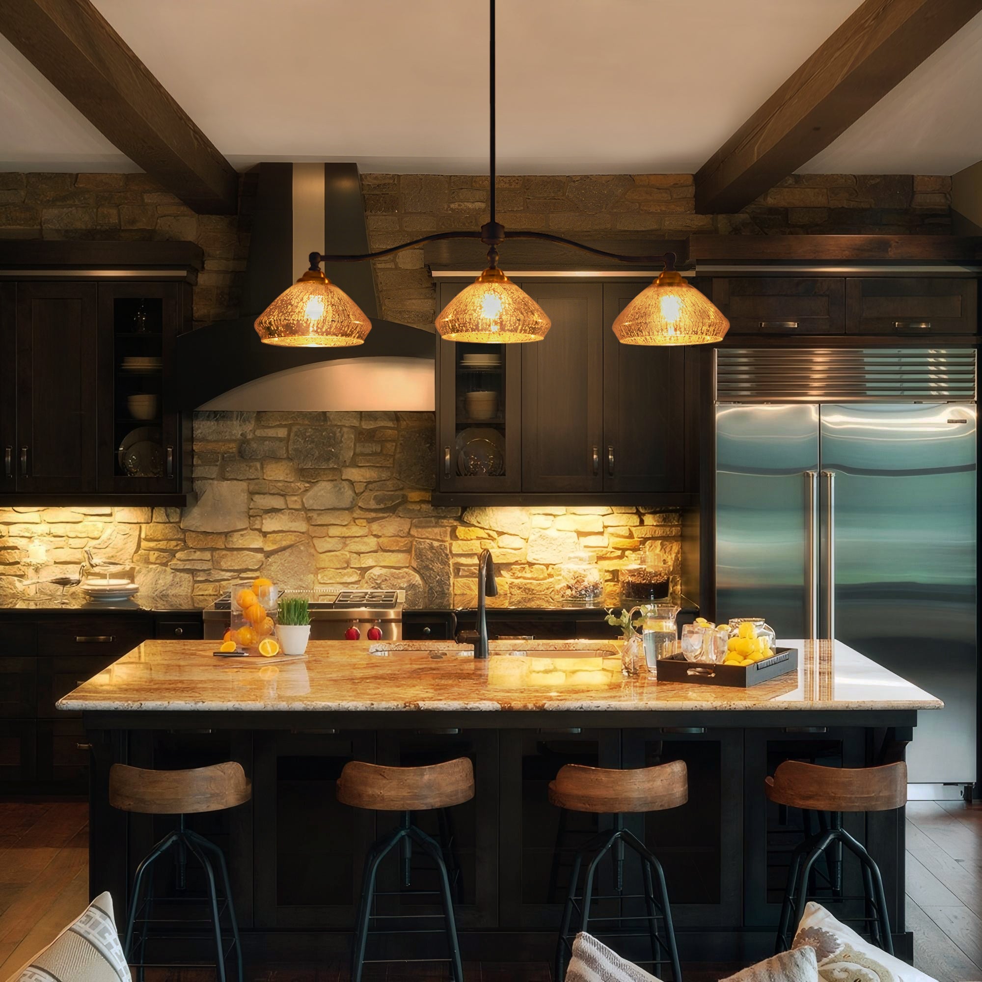Vintage Charm | Black Chandelier Light with Dimmable Feature | Adjustable Height for Dining Room Elegance