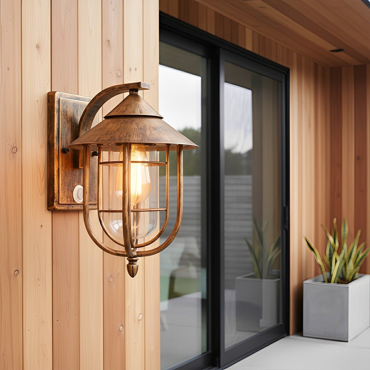 Vintage Birdcage Outdoor LED Porch Wall Light