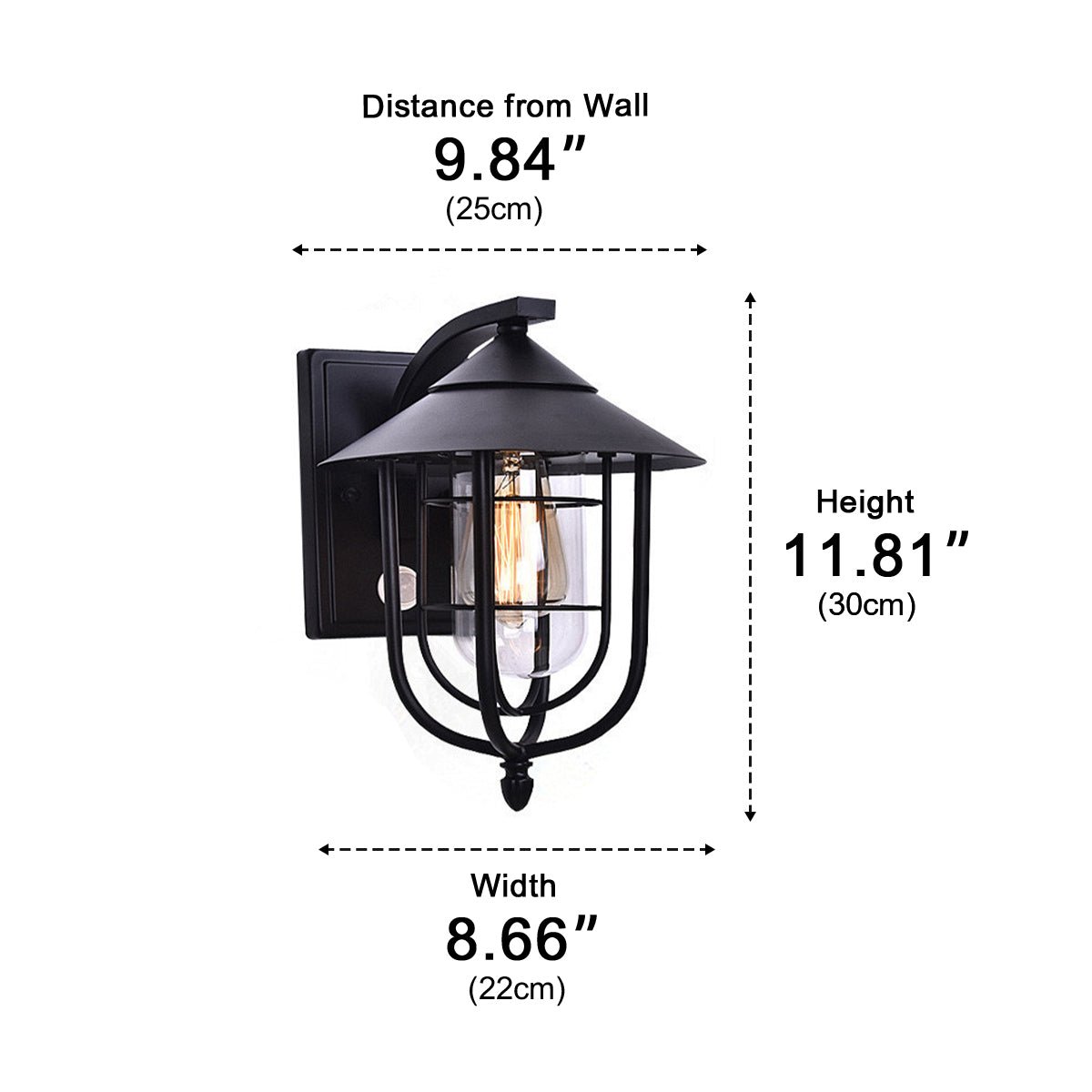 Vintage Birdcage Outdoor LED Porch Wall Light