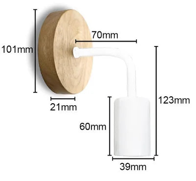 Vintage Hemp Rope Wall Sconce - Rustic Wood Indoor Wall Light