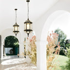 Vintage Rustic Cylinder Waterproof Outdoor LED Pendant Lantern