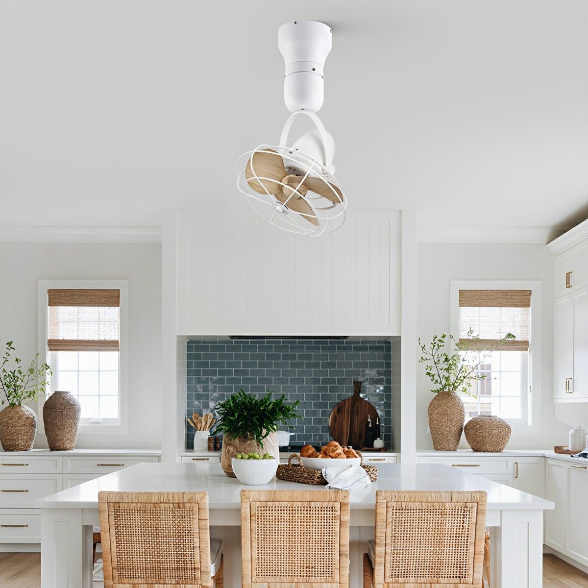 Vintage 6-Speed DC Motor Ceiling Fan with Swing Rotation