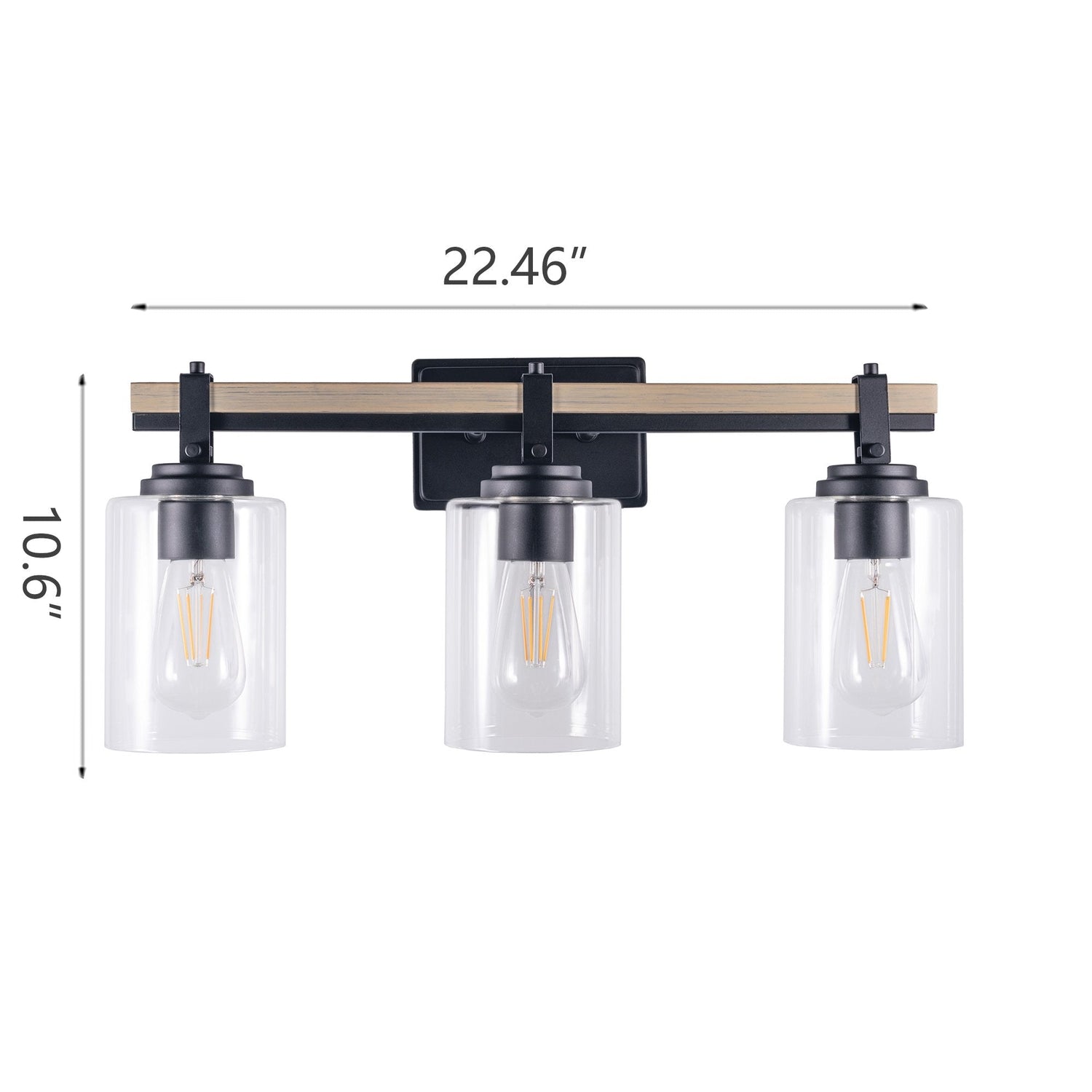 Eero vanity light dimensions diagram