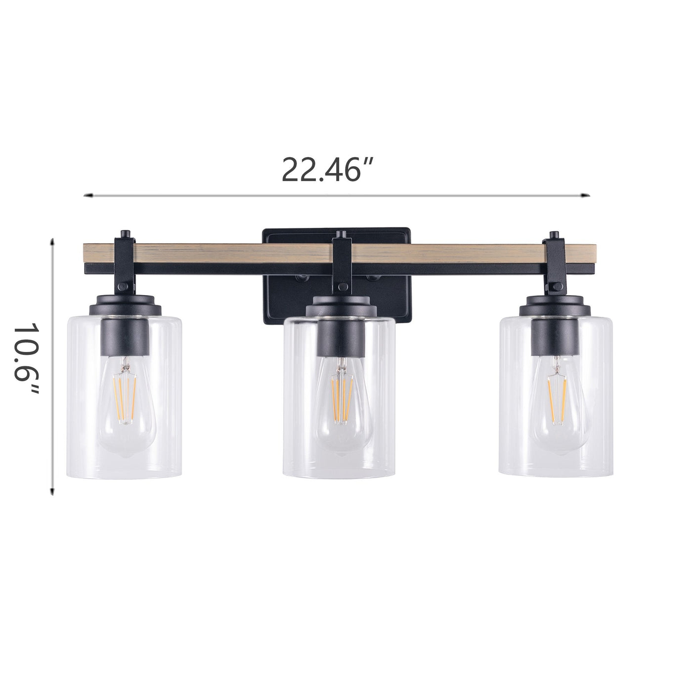 Eero vanity light dimensions diagram