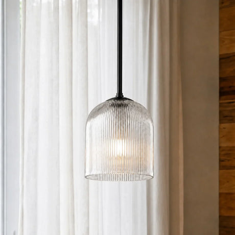 Vireo ribbed pendant in bronze