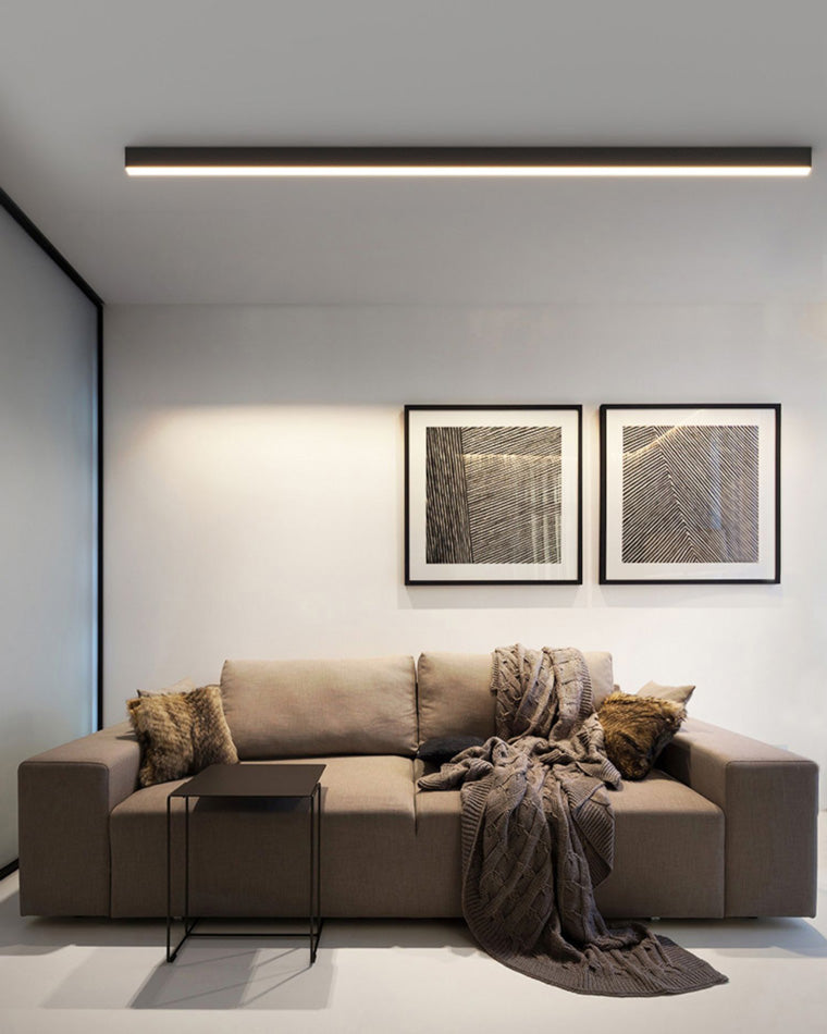 Dimmable Long Linear Ceiling Light with Remote Control for Modern Spaces