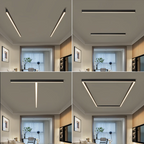 Dimmable Long Linear Ceiling Light with Remote Control for Modern Spaces
