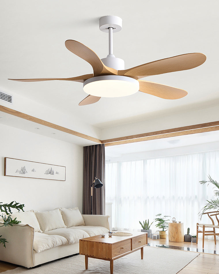Scandinavian Reversible Ceiling Fan with LED Light for Year-Round Comfort