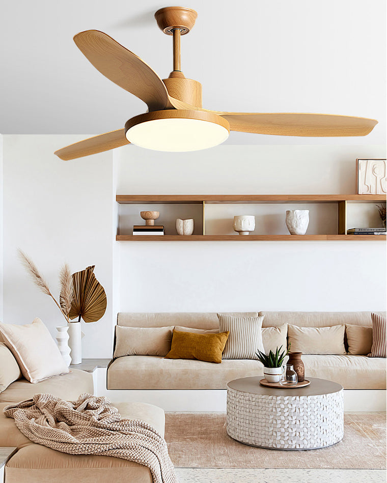 Scandinavian Reversible Ceiling Fan with LED Light for Year-Round Comfort