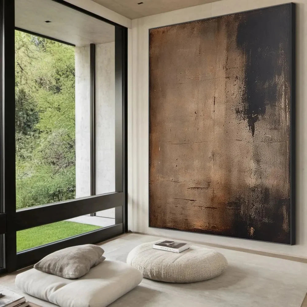 Wabi Sabi Abstract Canvas Prints with Hand-Painted Design | Unique Wall Art for Artistic Ambiance