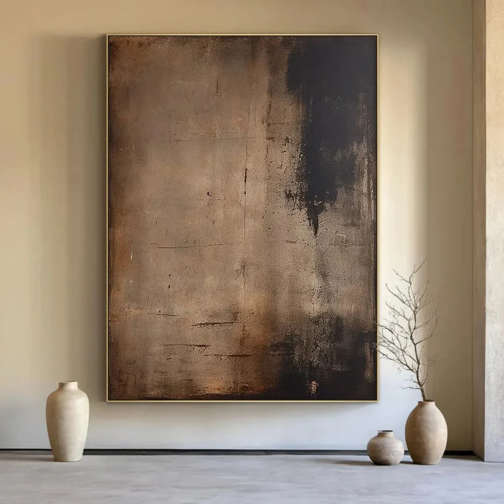 Wabi Sabi Abstract Canvas Prints with Hand-Painted Design | Unique Wall Art for Artistic Ambiance