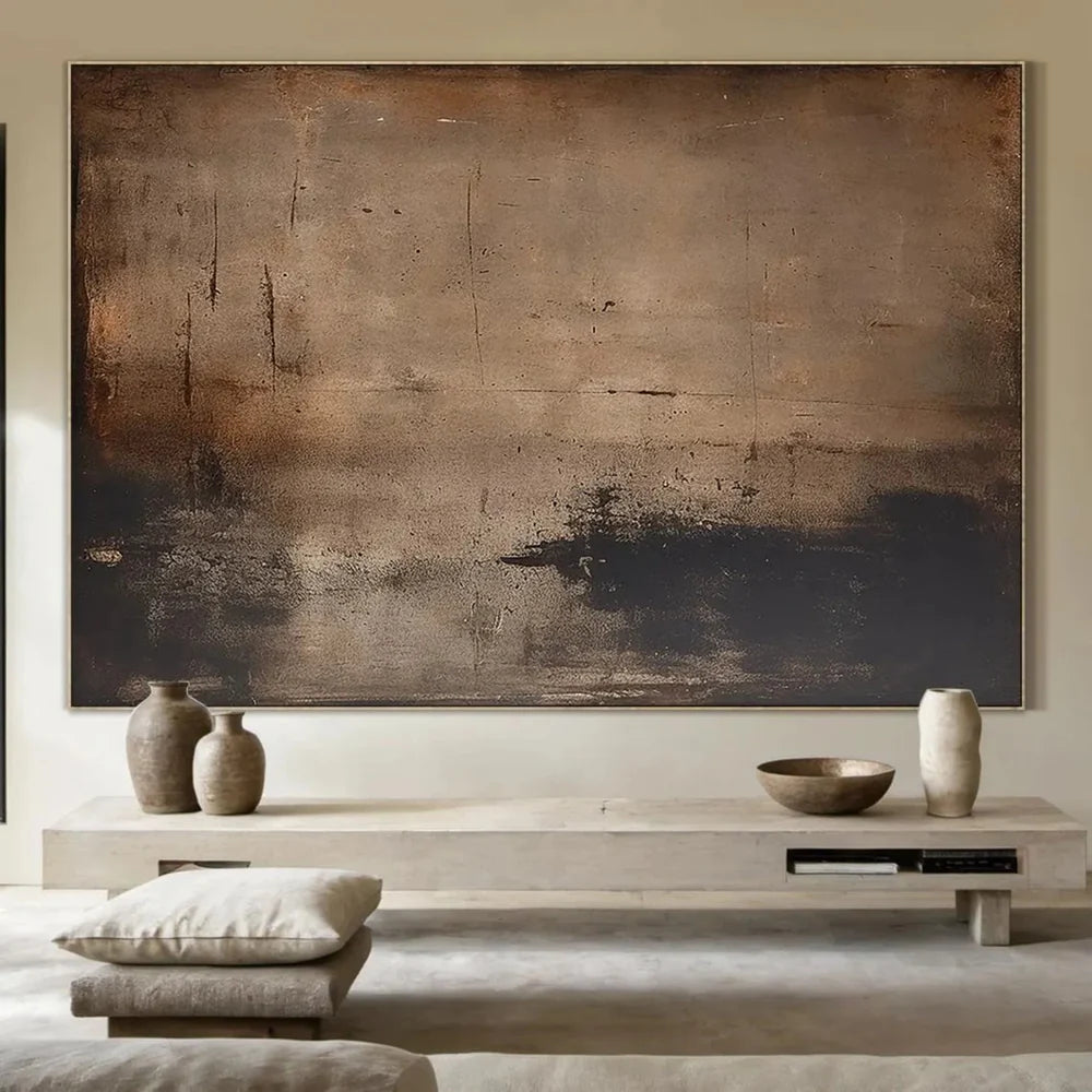 Wabi Sabi Abstract Canvas Prints with Hand-Painted Design | Unique Wall Art for Artistic Ambiance