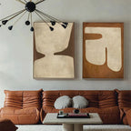 Wabi Sabi | Abstract Canvas Prints Set of 2 with Hand-Painted Design | Unique Wall Art for Artistic Ambiance