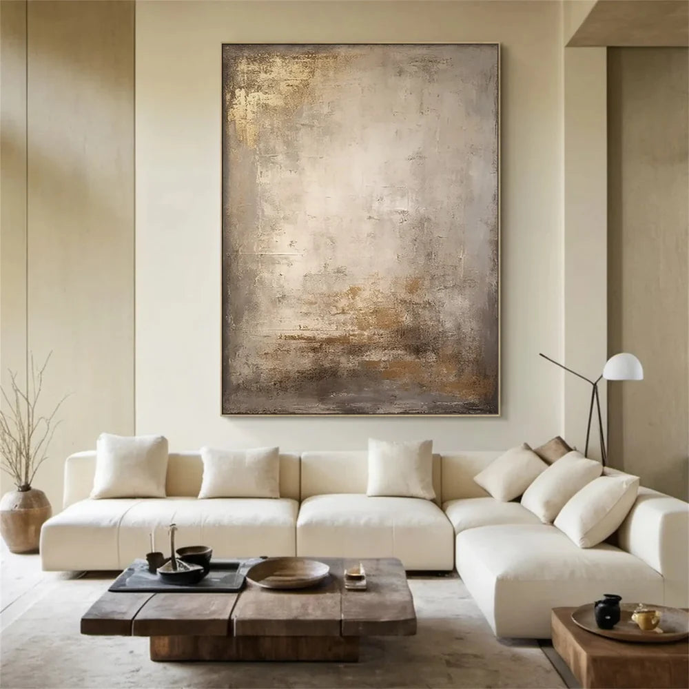 Wabi-Sabi Wandbild auf Leinwand, handgemalt