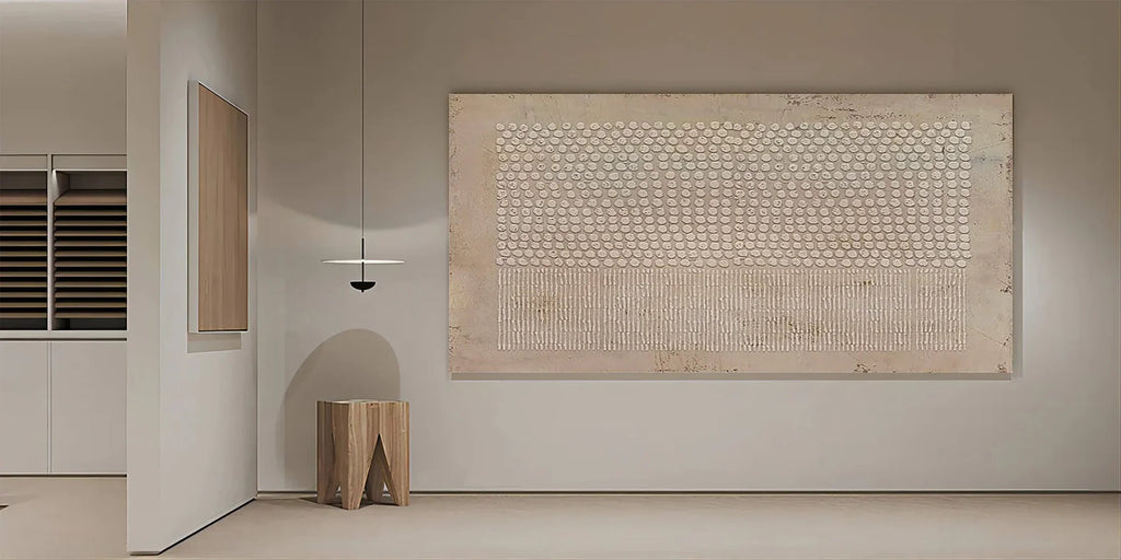 Wabi Sabi | Textured Canvas Art with Hand-Painted Detail | Unique Wall Decor for Artistic Ambiance