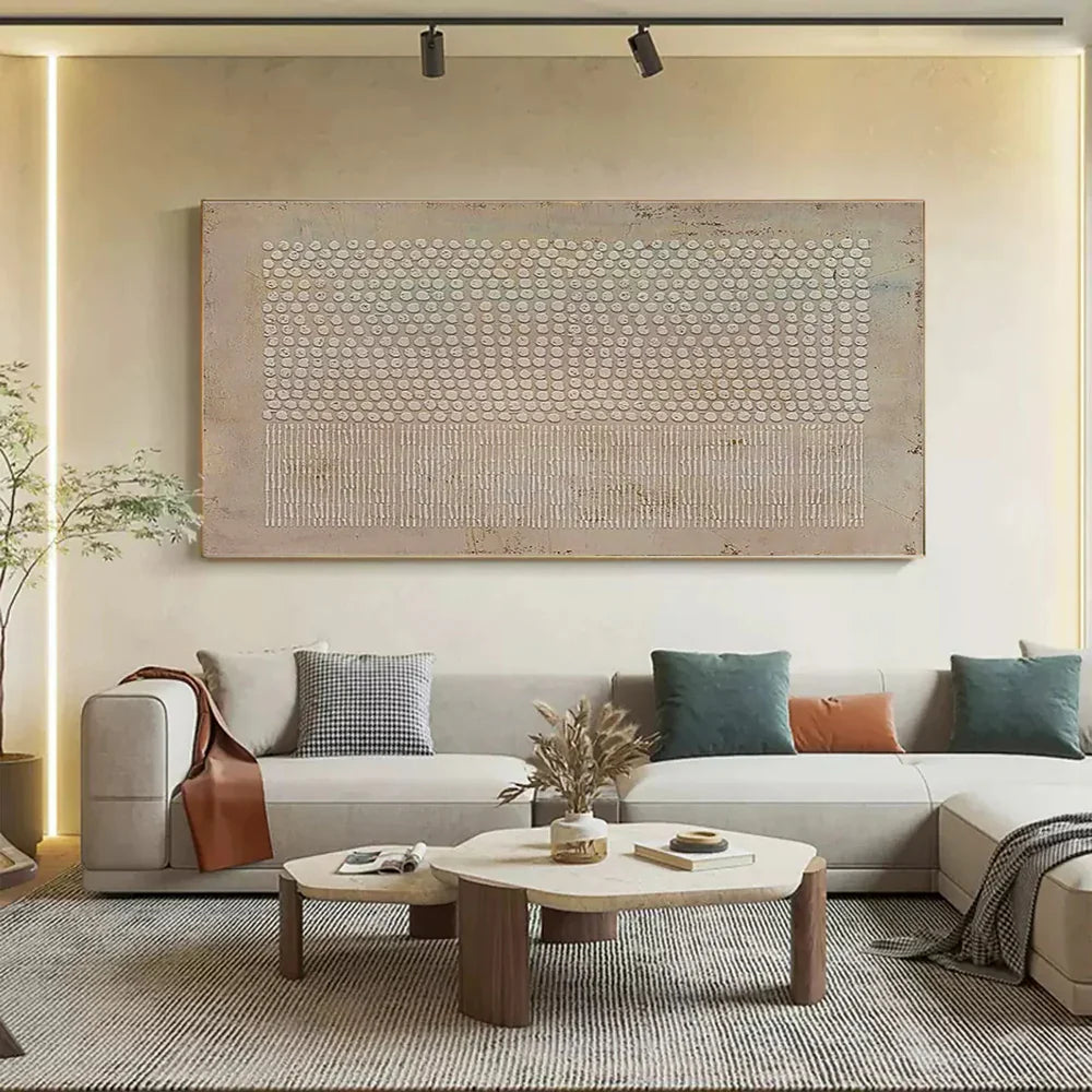 Wabi Sabi | Textured Canvas Art with Hand-Painted Detail | Unique Wall Decor for Artistic Ambiance