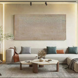 Wabi sabi wall decor canvas in modern entryway