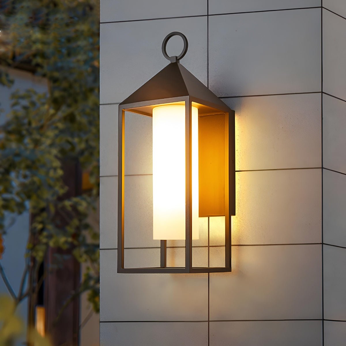 Modern Rustic Outdoor LED Porch Wall Lantern
