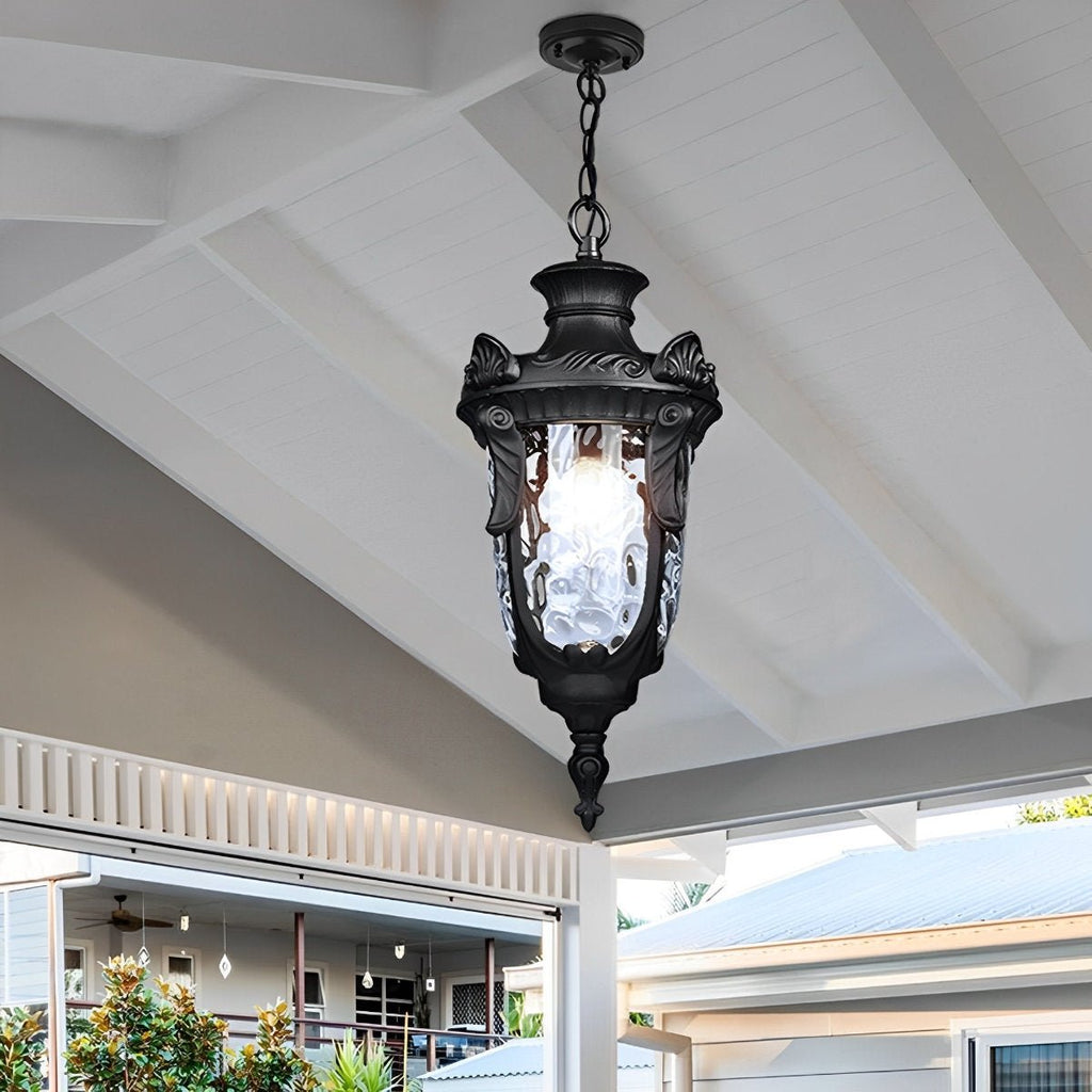 Rustic Waterproof Outdoor Hanging Lantern Pendant Light