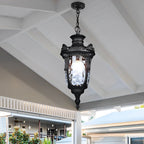 Rustic Waterproof Outdoor Hanging Lantern Pendant Light