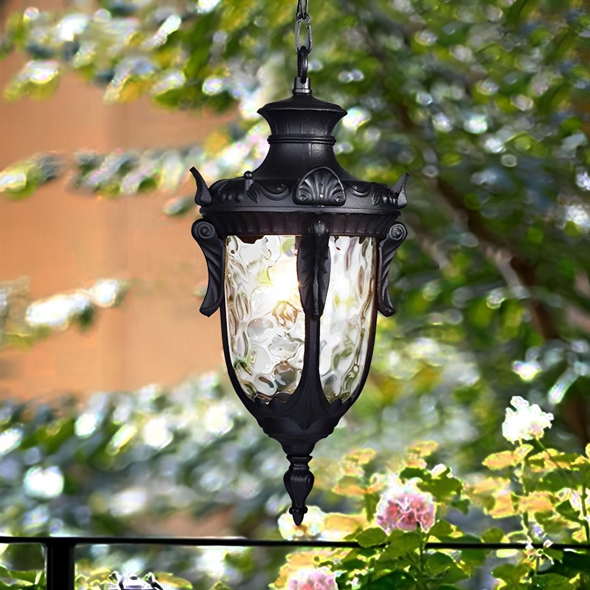 Rustic Waterproof Outdoor Hanging Lantern Pendant Light