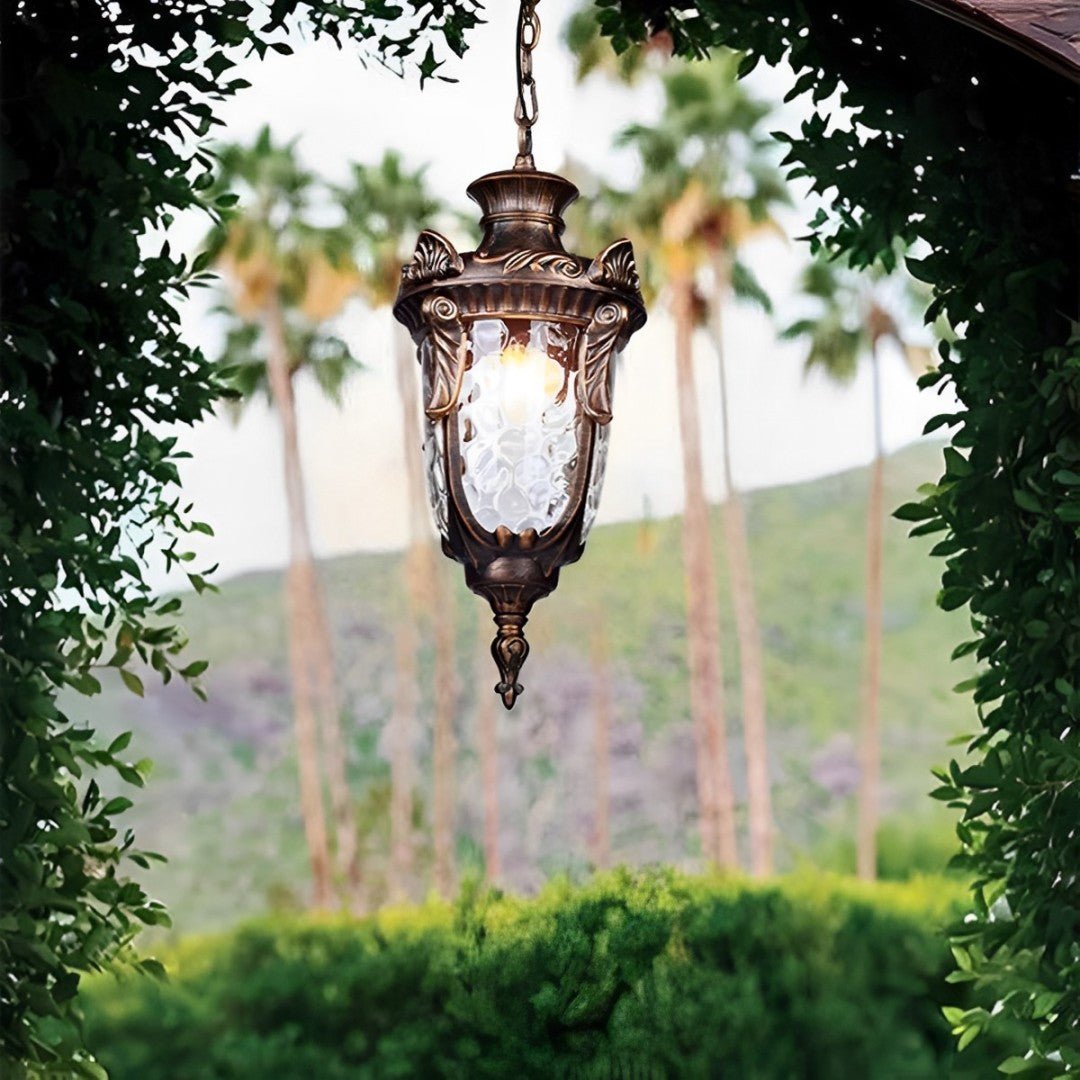 Rustic Waterproof Outdoor Hanging Lantern Pendant Light