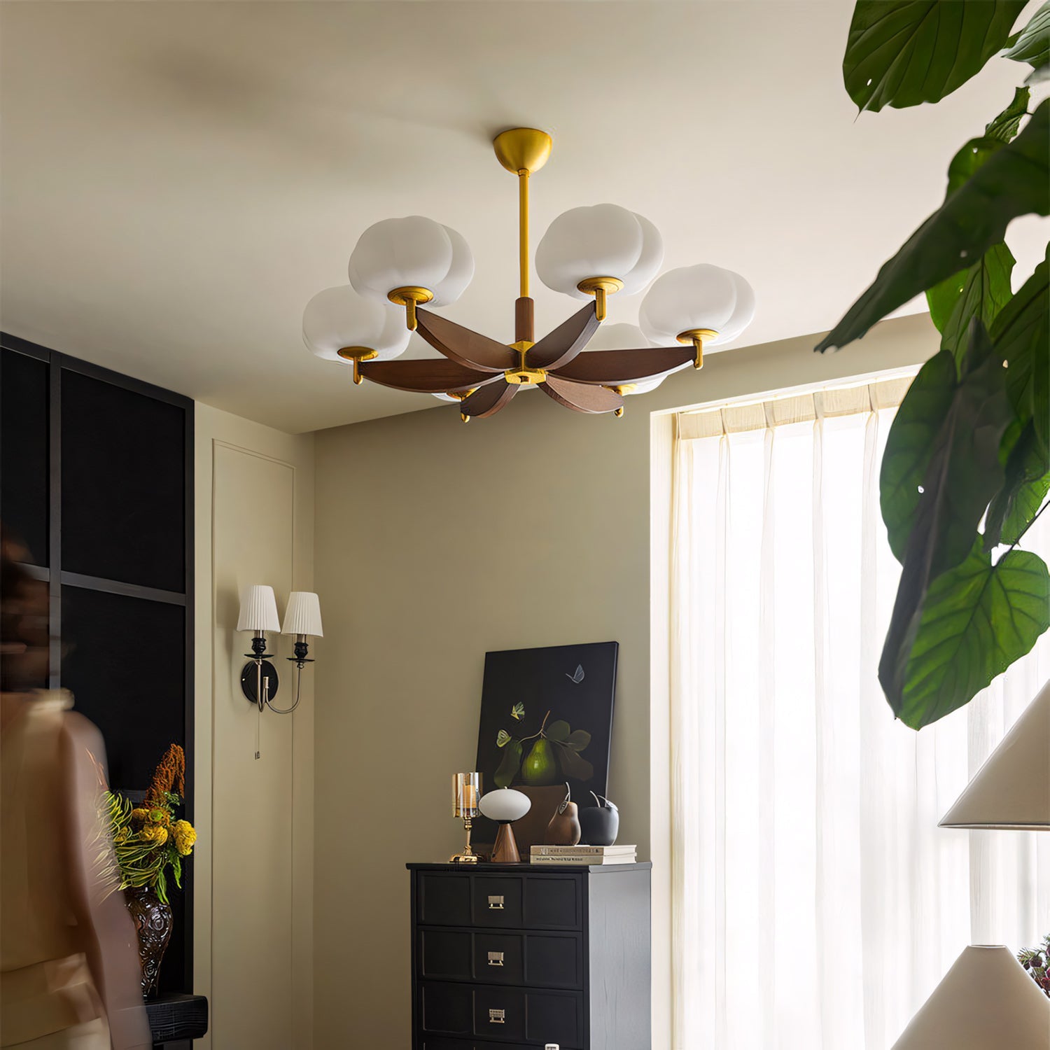 Willow chandelier living room
