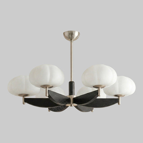 Willow chandelier in nickel and black