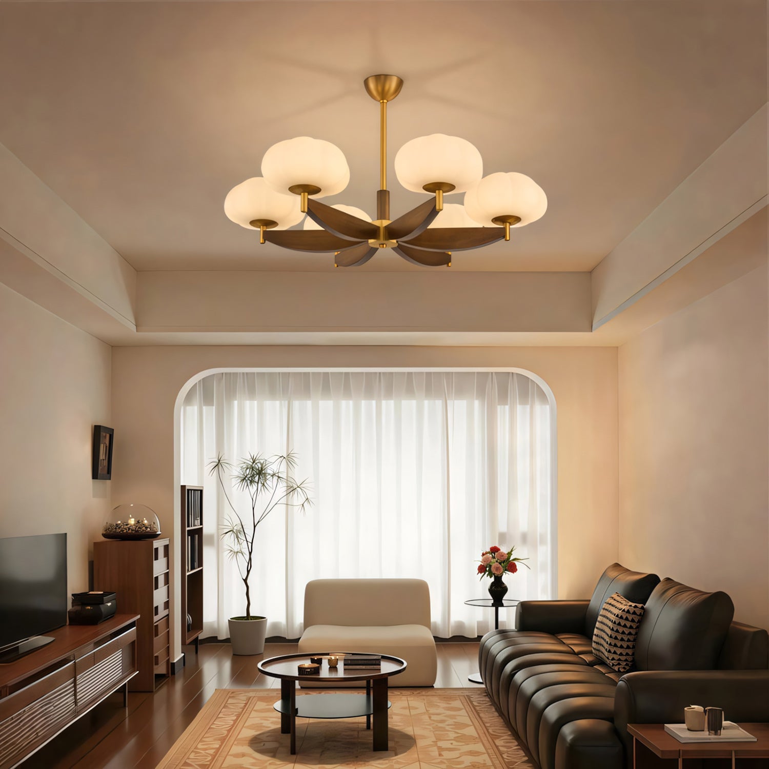 Willow chandelier dining room