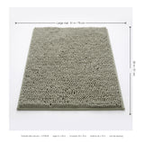 Pebble chenille bath mat set dimensions diagram