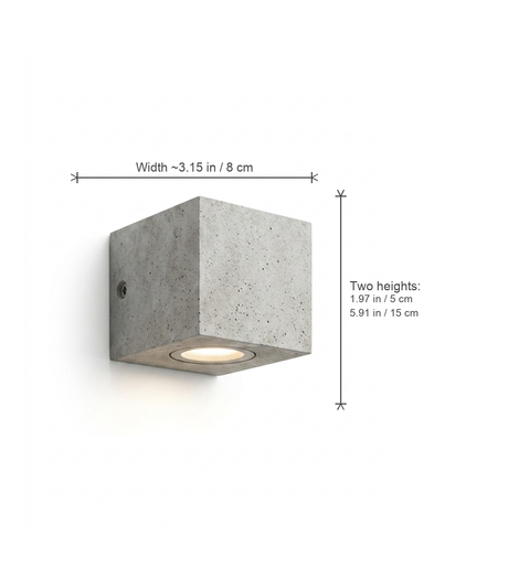 Ilse dimensions diagram — width ~3.15 in with two heights 1.97 in and 5.91 in