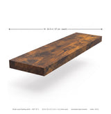 Ridge floating shelves dimensions diagram