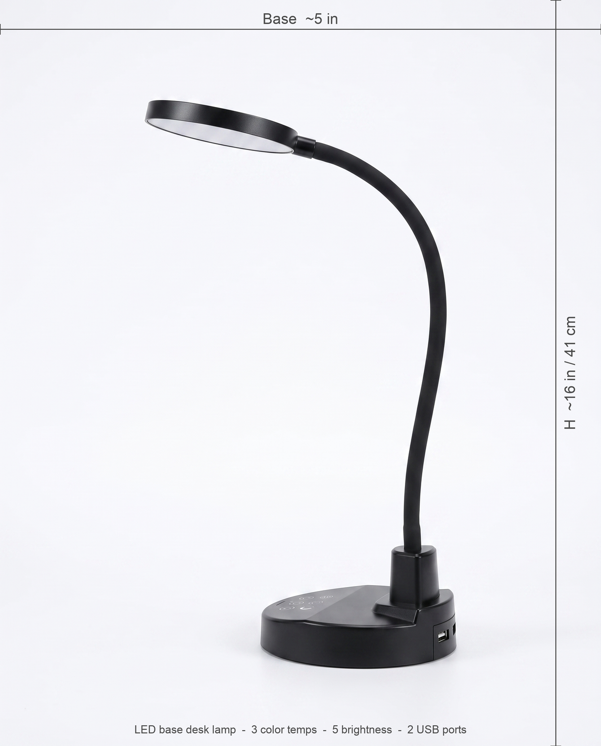 Lume base lamp dimensions diagram
