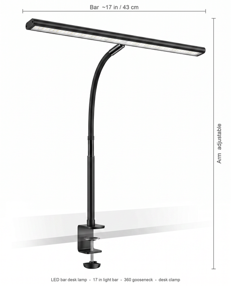 Solene bar lamp dimensions diagram