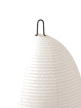 Tsuki looped wire finial at the top of the shade, close-up on white