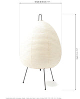 Tsuki dimensions: shade diameter 28 cm, height 47 cm