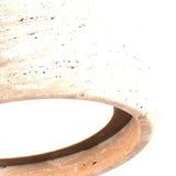 Anello honed travertine stone texture, macro close-up on white