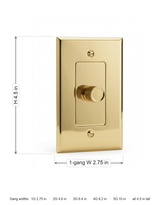 Rhone rotary dimmer gang dimensions diagram