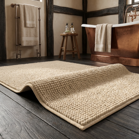 Nimbus soft bath rug in beige