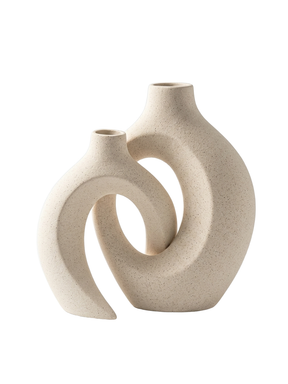 Bianca ceramic vase set — studio white
