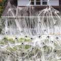 Real 1500 sqft Halloween cobweb with 50 spiders product photo