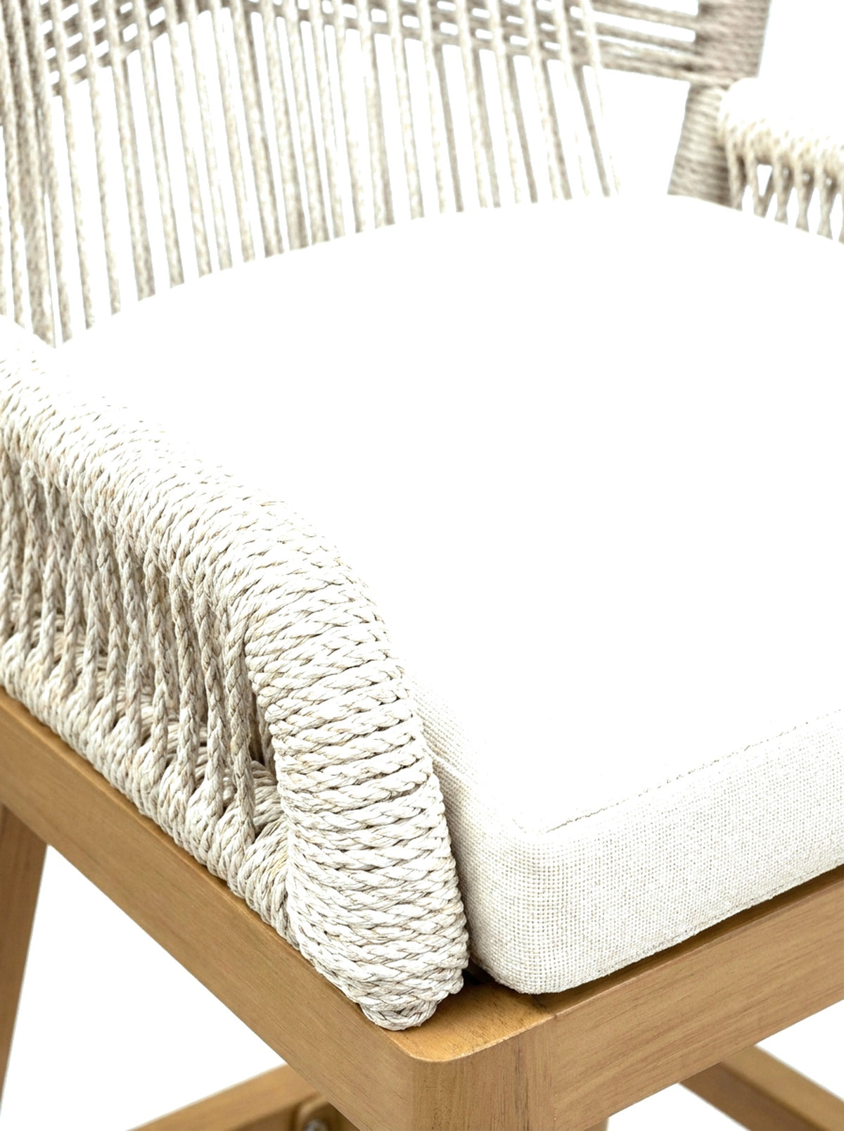 Corda cream quick-dry cushion seat, close-up on white
