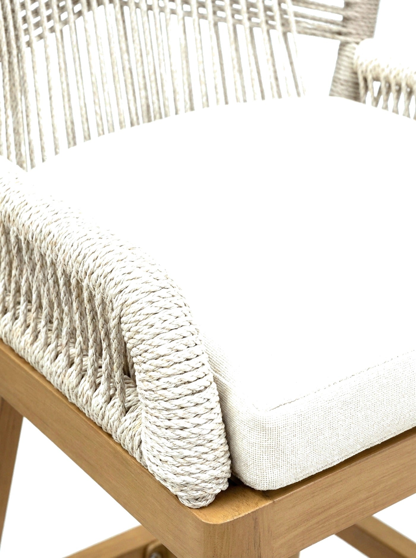 Corda cream quick-dry cushion seat, close-up on white