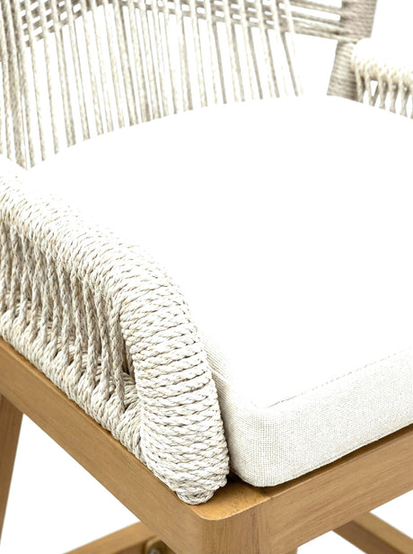 Corda cream quick-dry cushion seat, close-up on white