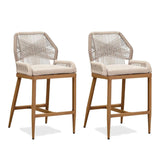 Corda bar stools, set of two, studio view on white
